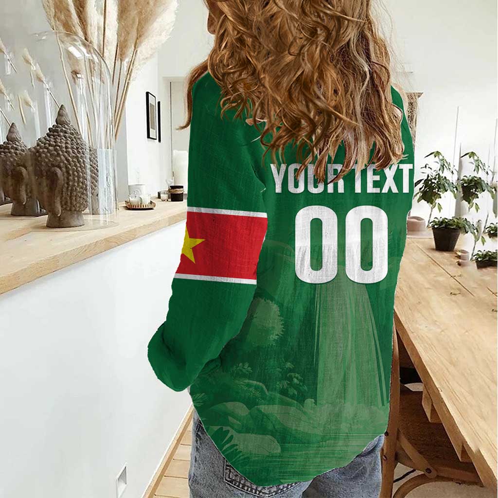 Custom Football Guadeloupe Green Women Casual Shirt Les Gwada Boy Go Champions