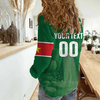 Custom Football Guadeloupe Green Women Casual Shirt Les Gwada Boy Go Champions