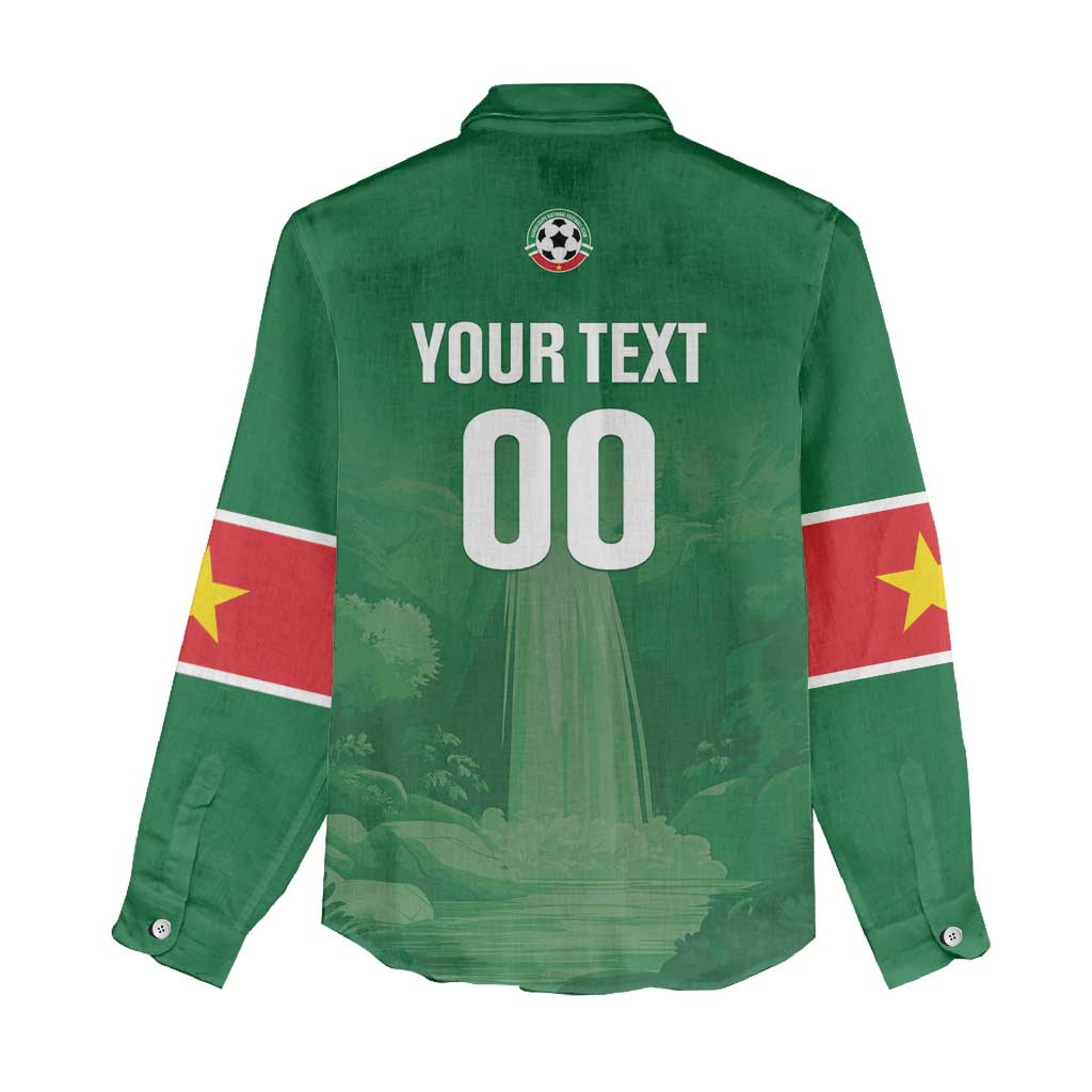 Custom Football Guadeloupe Green Women Casual Shirt Les Gwada Boy Go Champions