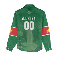 Custom Football Guadeloupe Green Women Casual Shirt Les Gwada Boy Go Champions