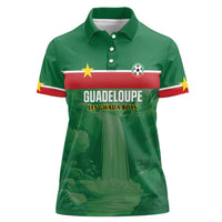 Custom Football Guadeloupe Green Women Polo Shirt Les Gwada Boy Go Champions