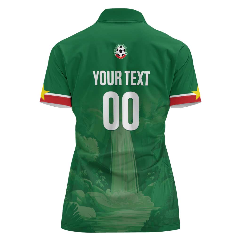 Custom Football Guadeloupe Green Women Polo Shirt Les Gwada Boy Go Champions