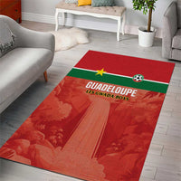 Football Guadeloupe Red Area Rug Les Gwada Boy Go Champions