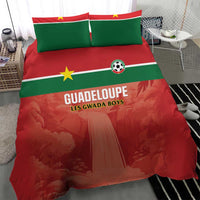 Football Guadeloupe Red Bedding Set Les Gwada Boy Go Champions
