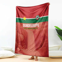 Football Guadeloupe Red Blanket Les Gwada Boy Go Champions