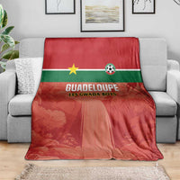 Football Guadeloupe Red Blanket Les Gwada Boy Go Champions