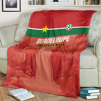 Football Guadeloupe Red Blanket Les Gwada Boy Go Champions