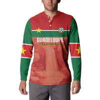Custom Football Guadeloupe Red Button Sweatshirt Les Gwada Boy Go Champions