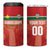Custom Football Guadeloupe Red 4 in 1 Can Cooler Tumbler Les Gwada Boy Go Champions