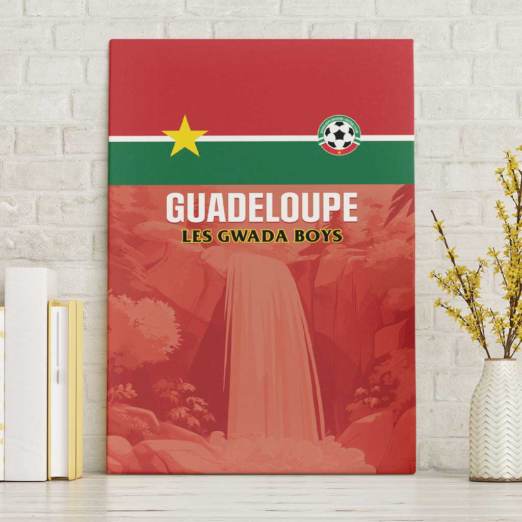 Football Guadeloupe Red Canvas Wall Art Les Gwada Boy Go Champions