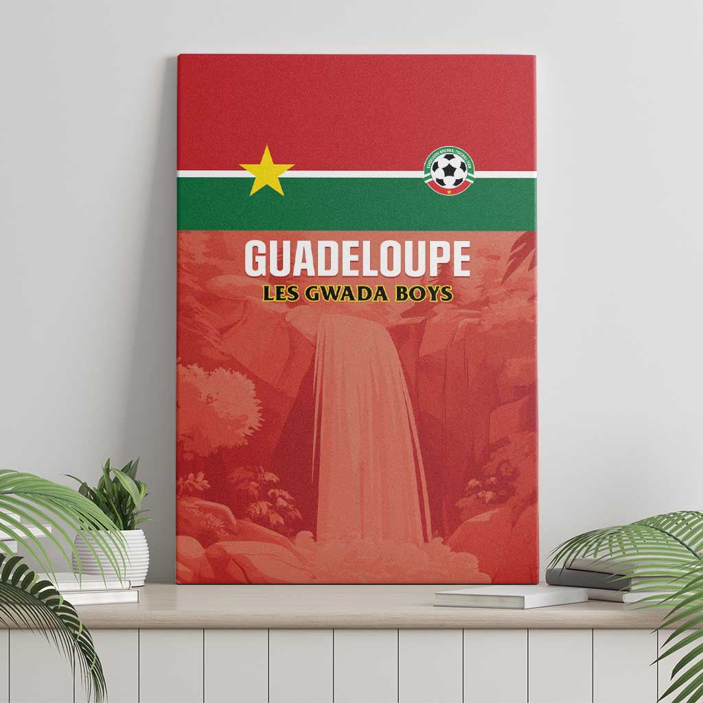 Football Guadeloupe Red Canvas Wall Art Les Gwada Boy Go Champions