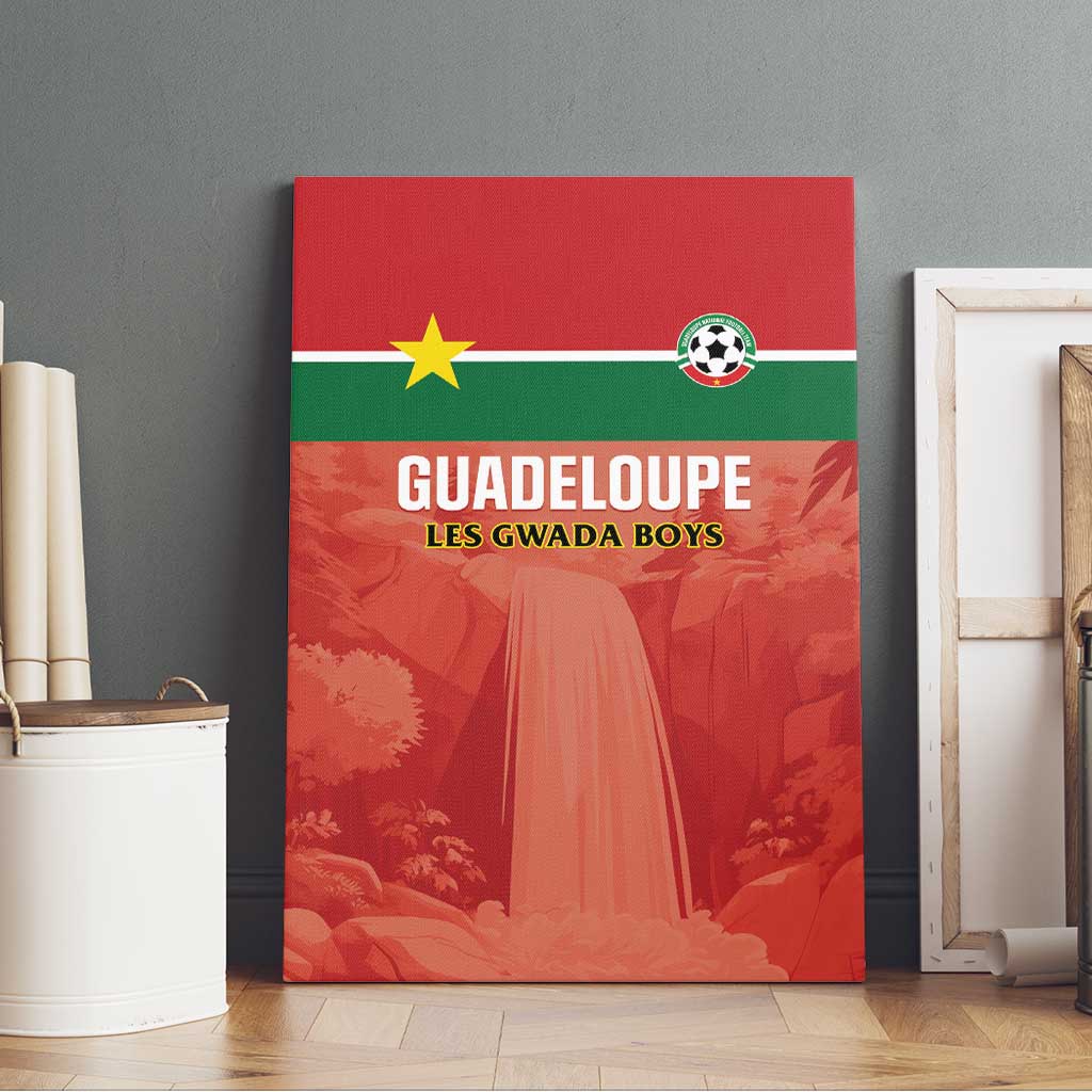 Football Guadeloupe Red Canvas Wall Art Les Gwada Boy Go Champions