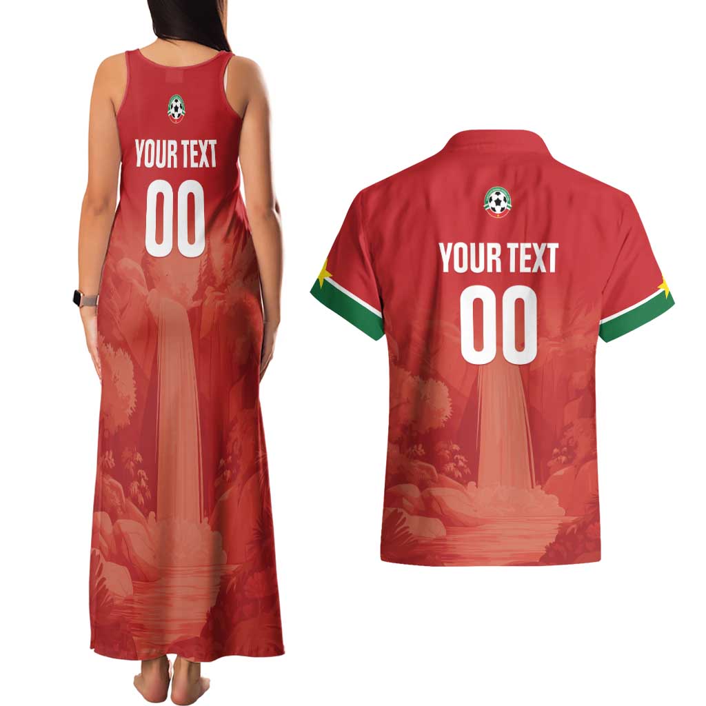 Custom Football Guadeloupe Red Couples Matching Tank Maxi Dress and Hawaiian Shirt Les Gwada Boy Go Champions