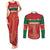 Custom Football Guadeloupe Red Couples Matching Tank Maxi Dress and Long Sleeve Button Shirt Les Gwada Boy Go Champions