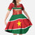 Custom Football Guadeloupe Red Family Matching Off The Shoulder Long Sleeve Dress and Hawaiian Shirt Les Gwada Boy Go Champions
