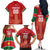 Custom Football Guadeloupe Red Family Matching Off The Shoulder Long Sleeve Dress and Hawaiian Shirt Les Gwada Boy Go Champions
