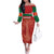 Custom Football Guadeloupe Red Family Matching Off The Shoulder Long Sleeve Dress and Hawaiian Shirt Les Gwada Boy Go Champions