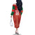 Custom Football Guadeloupe Red Family Matching Off The Shoulder Long Sleeve Dress and Hawaiian Shirt Les Gwada Boy Go Champions