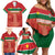 Custom Football Guadeloupe Red Family Matching Off Shoulder Short Dress and Hawaiian Shirt Les Gwada Boy Go Champions