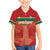 Custom Football Guadeloupe Red Family Matching Off Shoulder Short Dress and Hawaiian Shirt Les Gwada Boy Go Champions