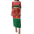 Custom Football Guadeloupe Red Family Matching Puletasi and Hawaiian Shirt Les Gwada Boy Go Champions