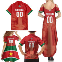 Custom Football Guadeloupe Red Family Matching Summer Maxi Dress and Hawaiian Shirt Les Gwada Boy Go Champions