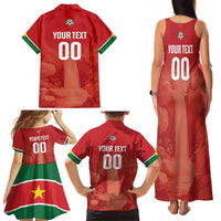 Custom Football Guadeloupe Red Family Matching Tank Maxi Dress and Hawaiian Shirt Les Gwada Boy Go Champions