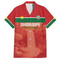 Custom Football Guadeloupe Red Hawaiian Shirt Les Gwada Boy Go Champions