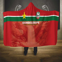 Football Guadeloupe Red Hooded Blanket Les Gwada Boy Go Champions