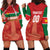 Custom Football Guadeloupe Red Hoodie Dress Les Gwada Boy Go Champions