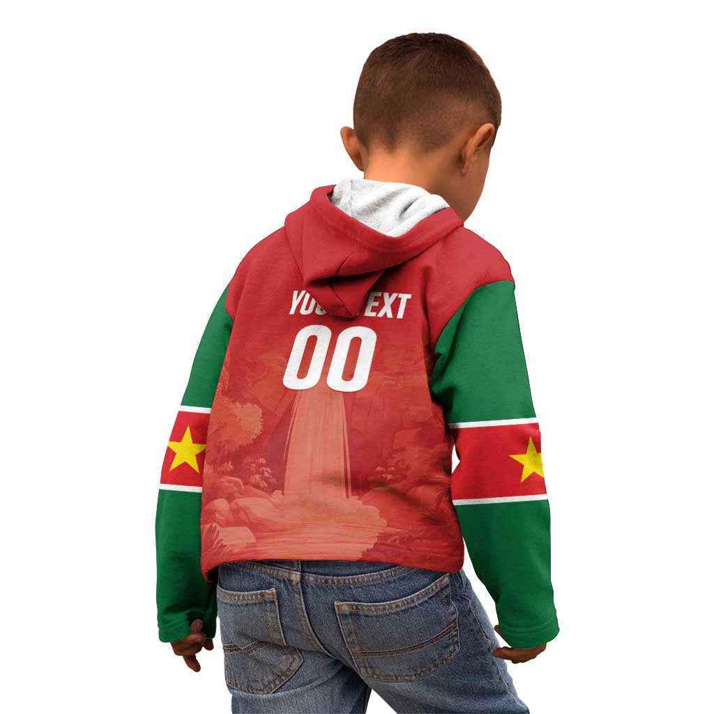 Custom Football Guadeloupe Red Kid Hoodie Les Gwada Boy Go Champions