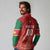 Custom Football Guadeloupe Red Long Sleeve Polo Shirt Les Gwada Boy Go Champions