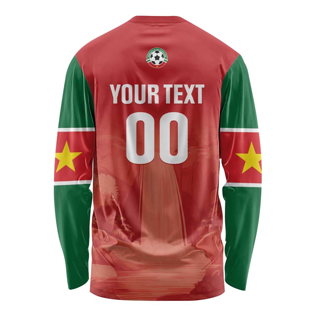 Custom Football Guadeloupe Red Long Sleeve Shirt Les Gwada Boy Go Champions