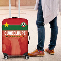 Football Guadeloupe Red Luggage Cover Les Gwada Boy Go Champions