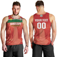 Custom Football Guadeloupe Red Men Tank Top Les Gwada Boy Go Champions