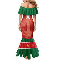 Custom Football Guadeloupe Red Mermaid Dress Les Gwada Boy Go Champions