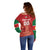 Custom Football Guadeloupe Red Off Shoulder Sweater Les Gwada Boy Go Champions