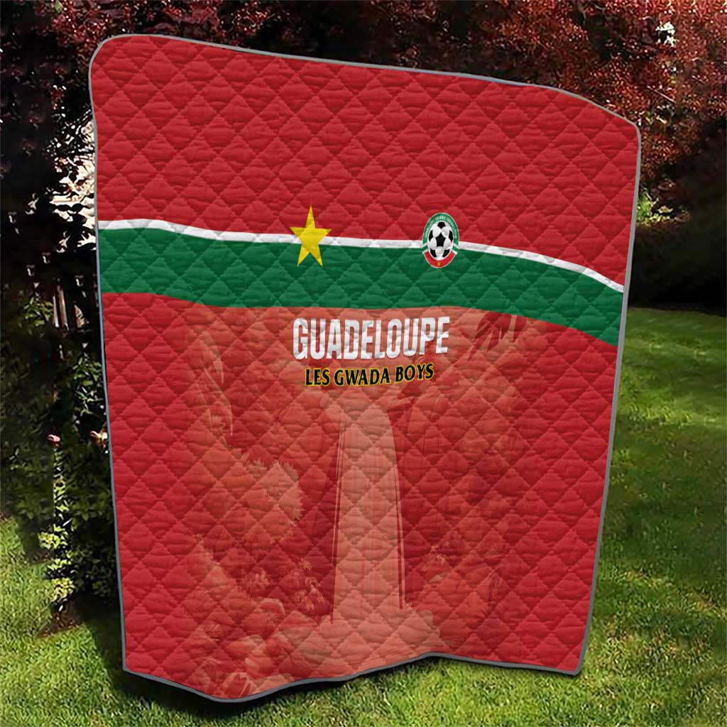 Football Guadeloupe Red Quilt Les Gwada Boy Go Champions