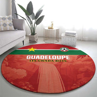Football Guadeloupe Red Round Carpet Les Gwada Boy Go Champions