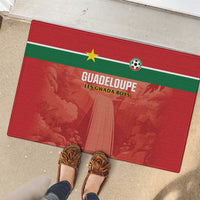 Football Guadeloupe Red Rubber Doormat Les Gwada Boy Go Champions
