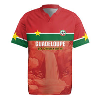 Custom Football Guadeloupe Red Rugby Jersey Les Gwada Boy Go Champions
