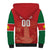 Custom Football Guadeloupe Red Sherpa Hoodie Les Gwada Boy Go Champions
