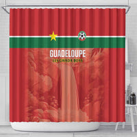 Football Guadeloupe Red Shower Curtain Les Gwada Boy Go Champions