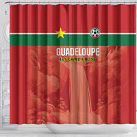 Football Guadeloupe Red Shower Curtain Les Gwada Boy Go Champions
