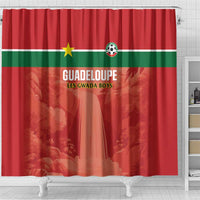 Football Guadeloupe Red Shower Curtain Les Gwada Boy Go Champions