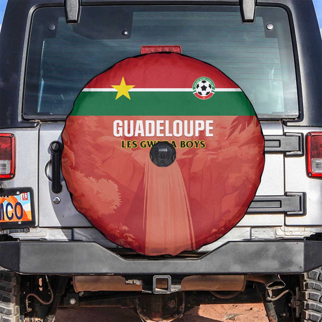 Football Guadeloupe Red Spare Tire Cover Les Gwada Boy Go Champions