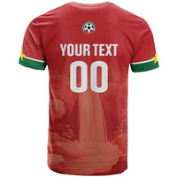 Custom Football Guadeloupe Red T Shirt Les Gwada Boy Go Champions