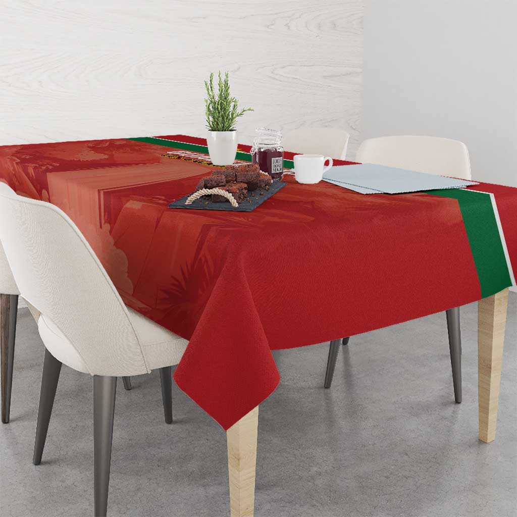 Football Guadeloupe Red Tablecloth Les Gwada Boy Go Champions