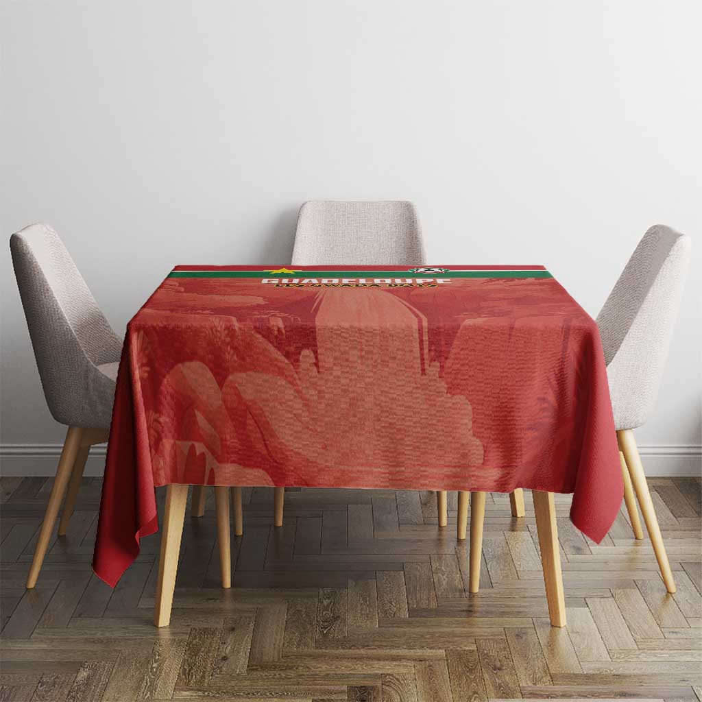 Football Guadeloupe Red Tablecloth Les Gwada Boy Go Champions
