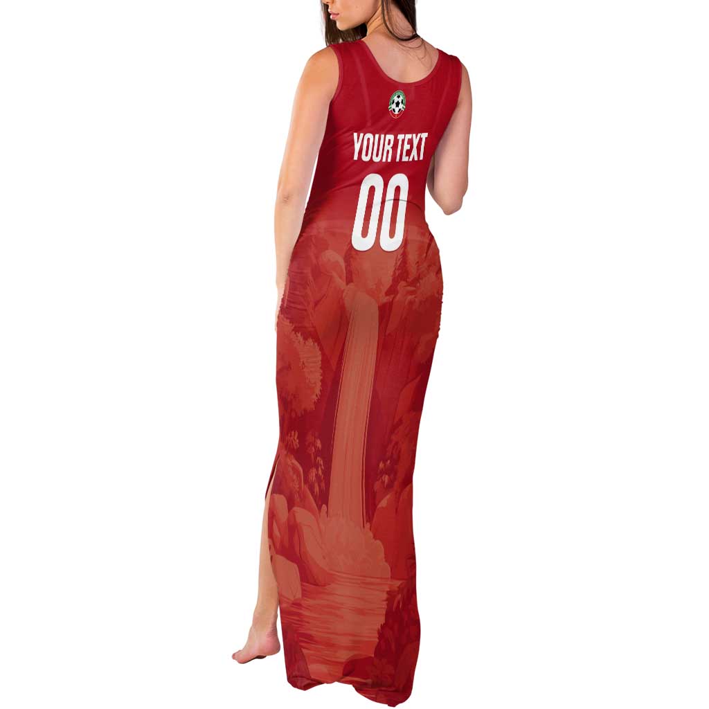 Custom Football Guadeloupe Red Tank Maxi Dress Les Gwada Boy Go Champions